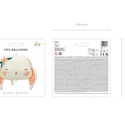 Balão metálico Coelhinho 50x45cm
