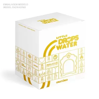 Oratório grande pérola/dourado | Little Drops of Water