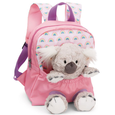 Mochila rosa com peluche koala 25cm Travel Friends Nici