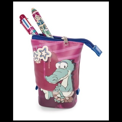 Estojo Vertical Crocodilo & Hipopótamo Nici