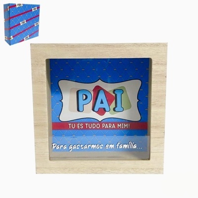 Mealheiro de madeira "Pai és tudo para mim"