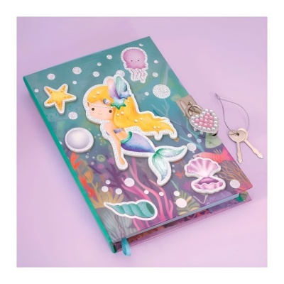 Diário secreto com cadeado Sereia