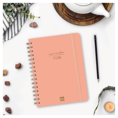 Agenda semanal A5 2026 Espiral Alma Coral | Finocam