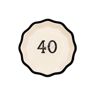 Pratos papel "Hello 40" 18cm