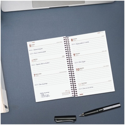 Agenda semanal 2026 Espiral Beta Azul | Finocam