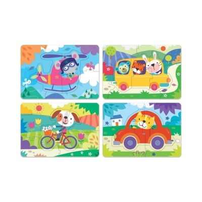 Puzzle My First Puzzles Veículos 4 em 1 | Educa