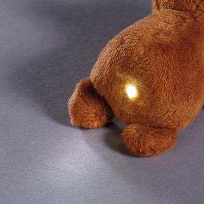 Porta-chaves peluche com luz led Urso Castanho | Nici