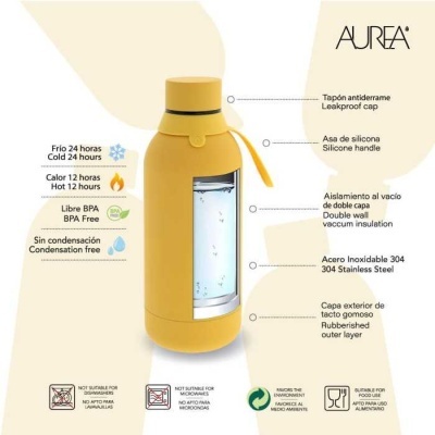 Garrafa térmica Mustard Panda 350ml | Aurea