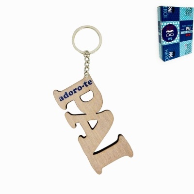 Porta chaves em madeira  "Pai adoro-te"