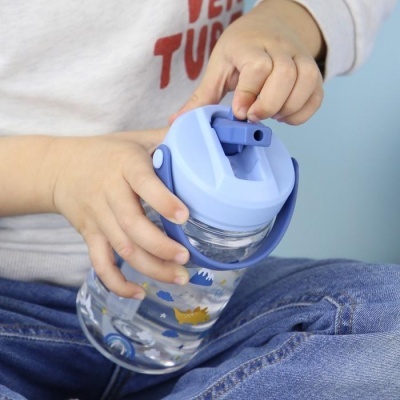 Garrafa Tritan com Palhinha Dinos 350ml | Aurea