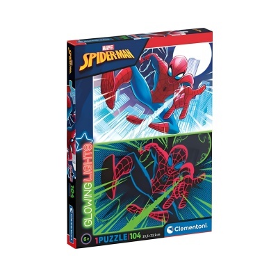 Puzzle Spider-Man Glowing 104 peças | Clementoni