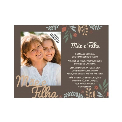 Moldura de madeira "Mãe e Filha" | H&H