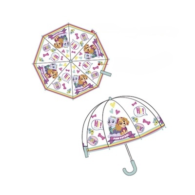Guarda-chuva Transparente Skye e Everest Patrulha Pata