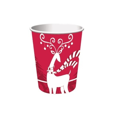 Copos de papel de Natal Rena