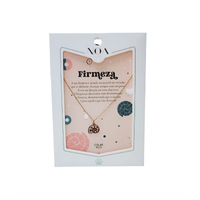 Colar dourado aço com concha "Firmeza" | Noa Story