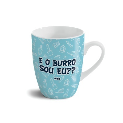 Caneca porcelana "E o burro sou eu??..." | Nici