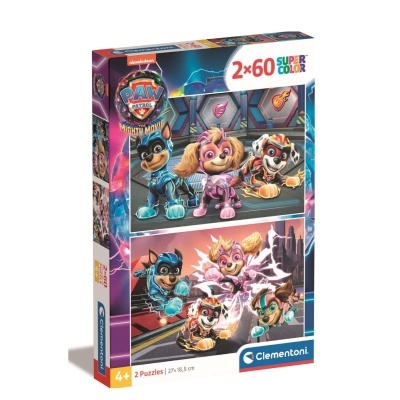 Puzzle Paw Patrol Mighty Movie 2x60 peças | Clementoni