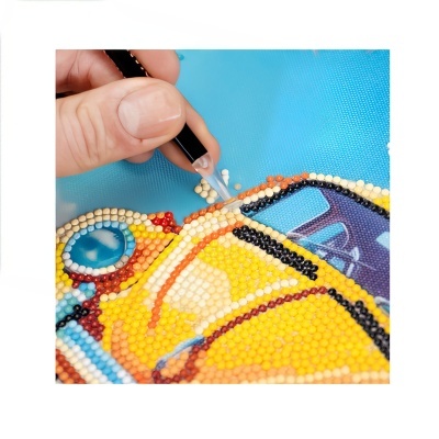 Pinta com Diamantes Carro Amarelo