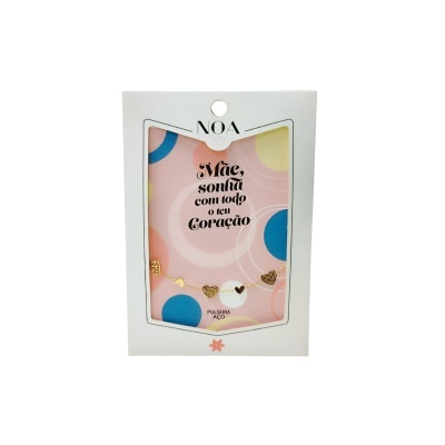 Pulseira dourada aço "Mãe, sonha com todo o teu coração!"  | Noa Story