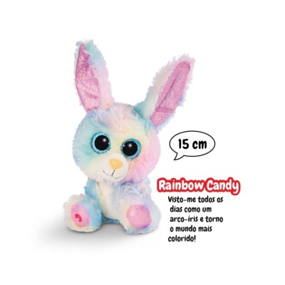 Peluche Coelho Rainbow Candy Glubschis 15cm | Nici