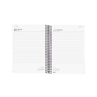 Agenda diária A5 2026 Espiral Beta Laranja | Finocam