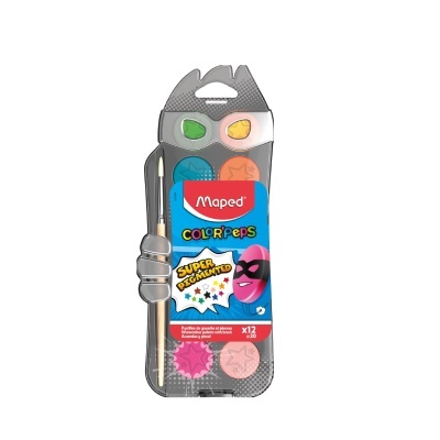 Aguarelas Color'Peps com Pincel - 12 Cores | Maped