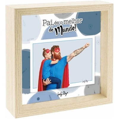 Moldura de madeira "Pai, és o melhor do mundo" Lovely Story