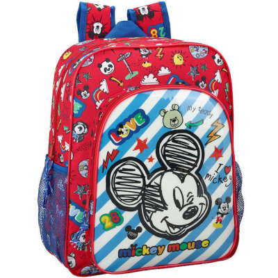 Mochila Escolar 38cm Mickey Mouse Maker