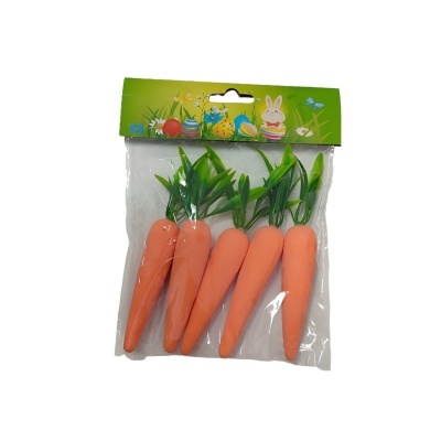 Conjunto de 5 Cenouras Decorativas em Esferovite 12 cm