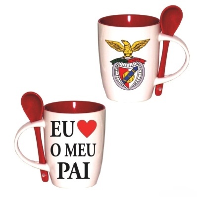 Caneca cerâmica com colher "Pai" | Benfica