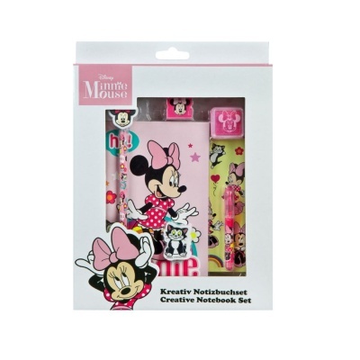 Conjunto de escrita creative notebook Minnie