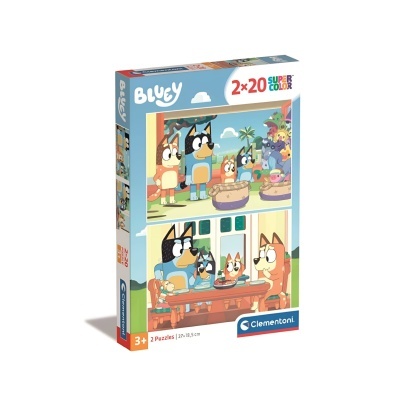 Puzzle Bluey 2x20 peças Supercolor | Clementoni