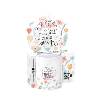 Caneca cerâmica "Mãe, o meu lar é onde estás tu" | Lovely Story