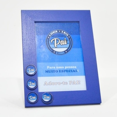 Moldura em madeira "Pai, o Homem, o Mito, a Lenda"