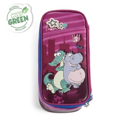 Estojo Horizontal Crocodilo & Hipopótamo Nici