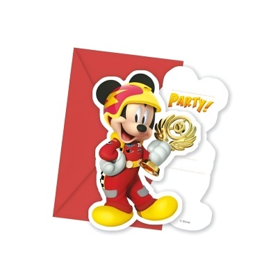 6 Convites Mickey e os Superpilotos