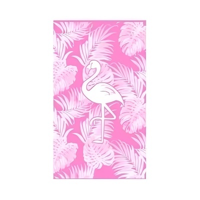 Toalha de praia Flamingo algodão