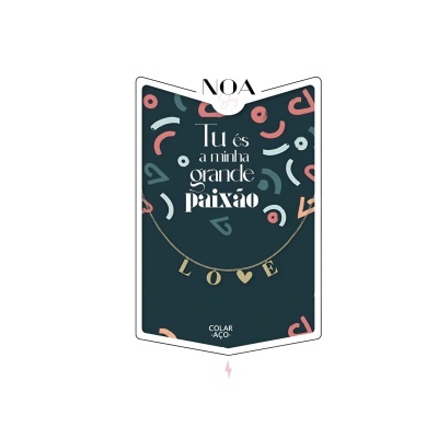 Colar dourado aço "Tu és e a minha grande paixão" | Noa Story