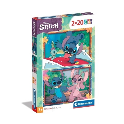 Puzzle Stitch 2x20 peças  Supercolor | Clementoni