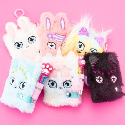 Mini Bloco de Notas Porta-Chaves com Caneta Multicor | Girabrilla