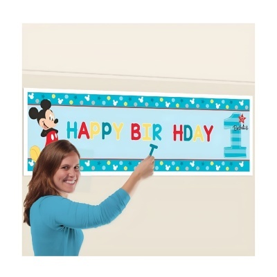 Faixa personalizável Mickey 1º Aniversário