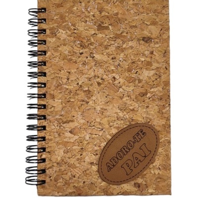 Caderno A6 em cortiça "Adoro-te Pai"