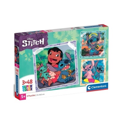 Puzzle Stitch 3x48 peças Supercolor | Clementoni