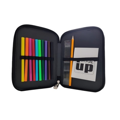 Estojo duplo com material T-Rex