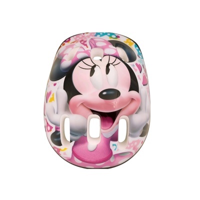 Casco infantil com estampa de Minnie Mouse rosa e branco