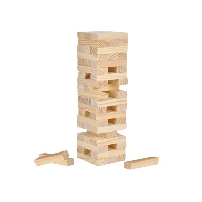 Torre de blocos de madeira empilhável para jogo