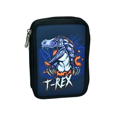 Estojo duplo com material T-Rex