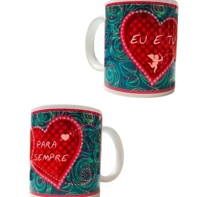 Caneca cerâmica "Eu e Tu para sempre"