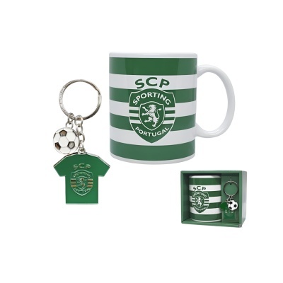 Conjunto caneca + porta-chaves Sporting | SCP