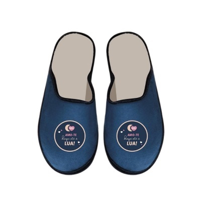Chinelos/pantufas "Mãe amo-te daqui até à Lua"